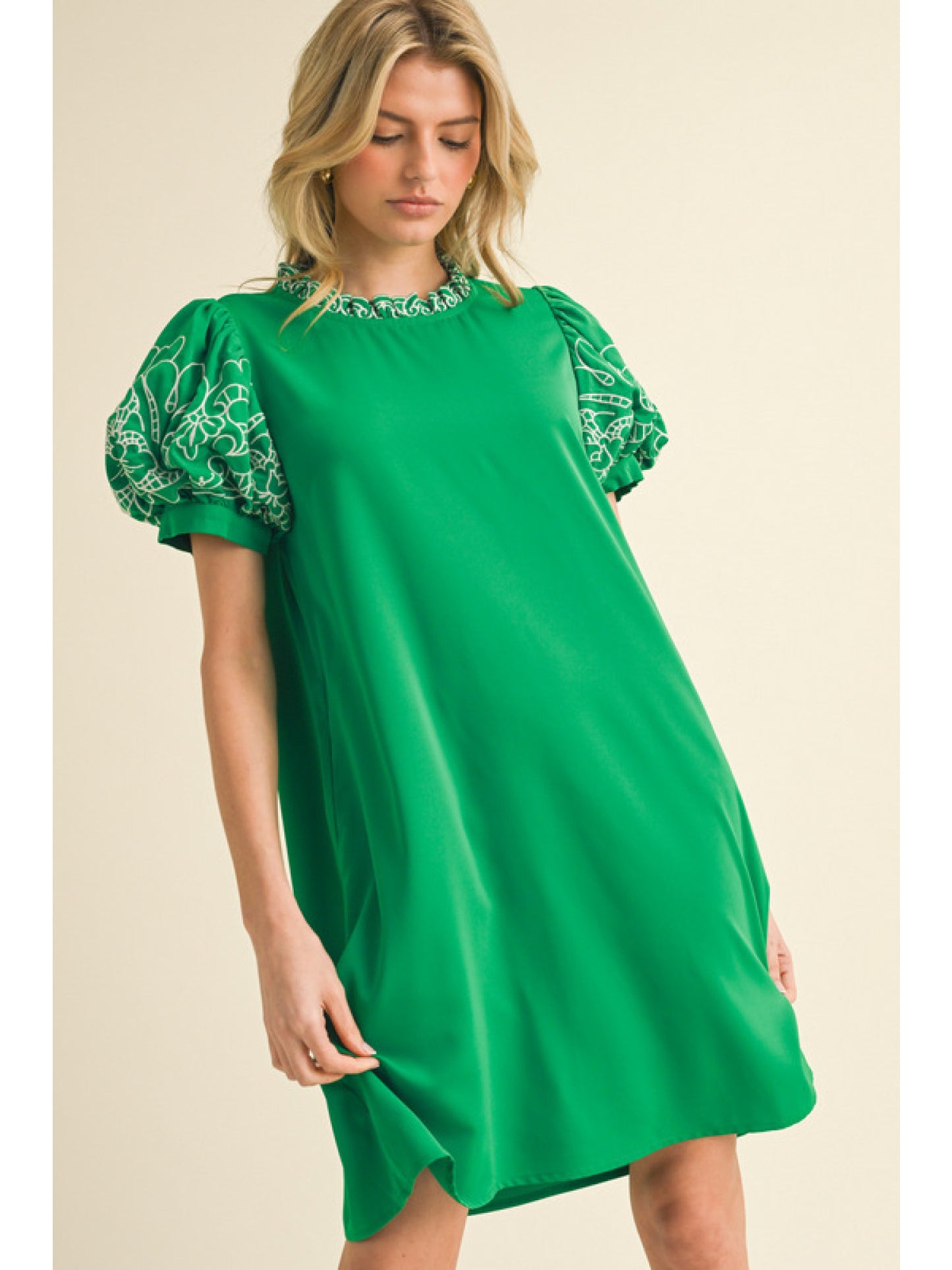 Kelly Green Midi Dress